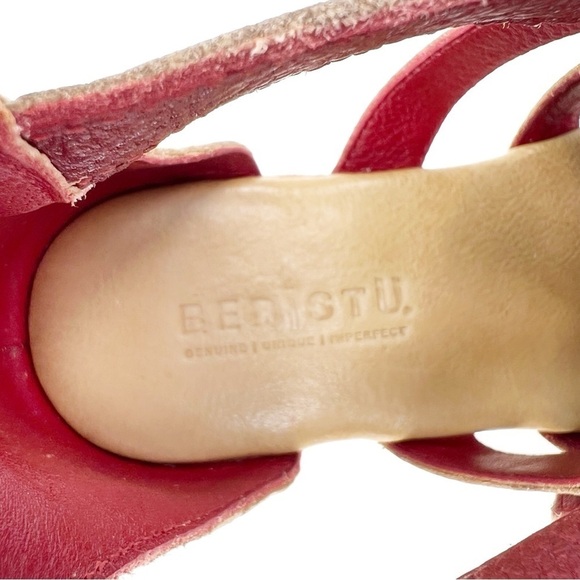 NEW Bed|Stu Ada Cage Size 10 Platform Sandal Leather Cashew Tan Flatform Bedstu - Picture 7 of 11